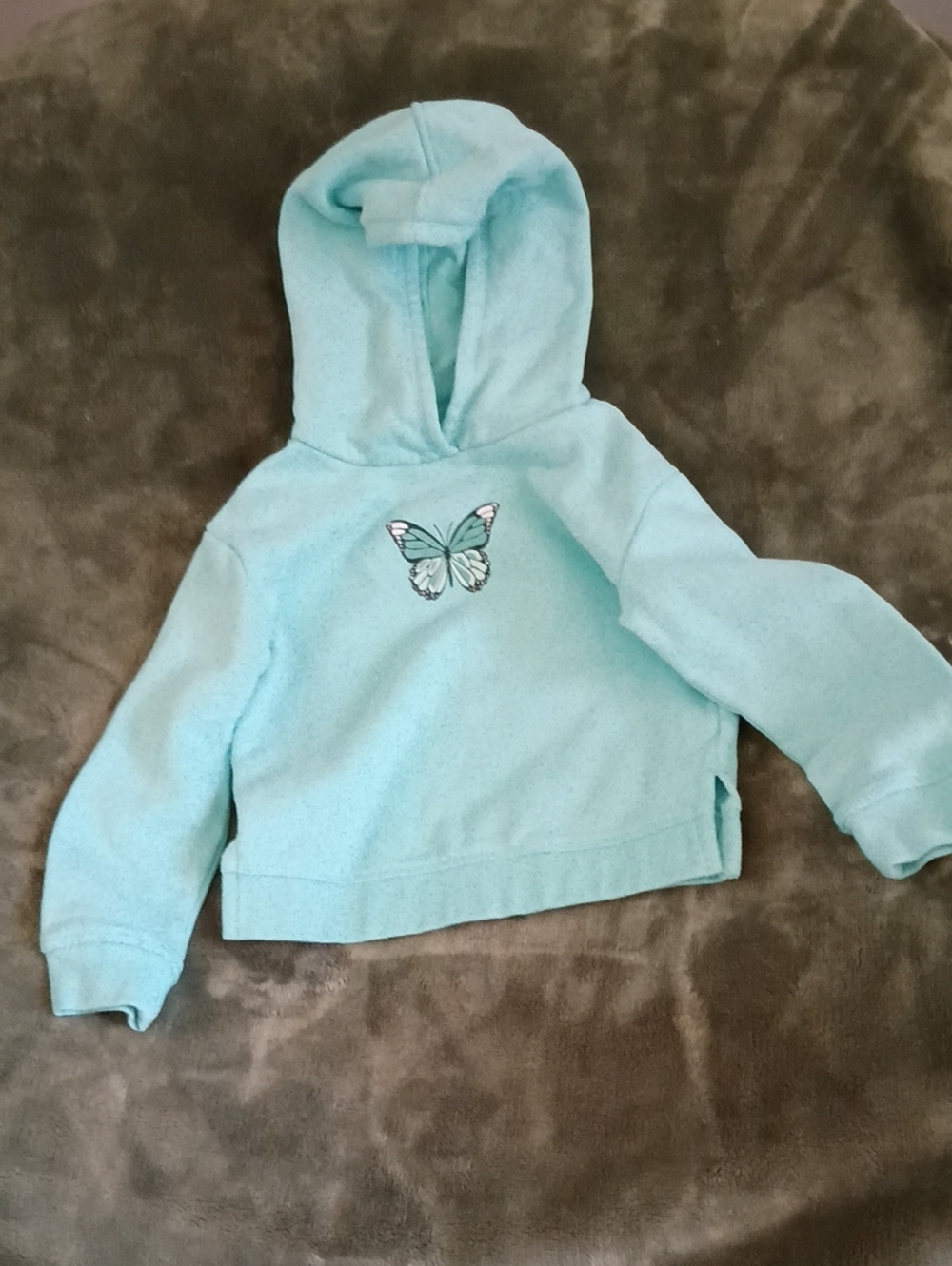 A245 Kids Light Blue Butterfly Hoodie Sweatshirt